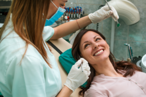 a patient speaking with their dentist about root canals